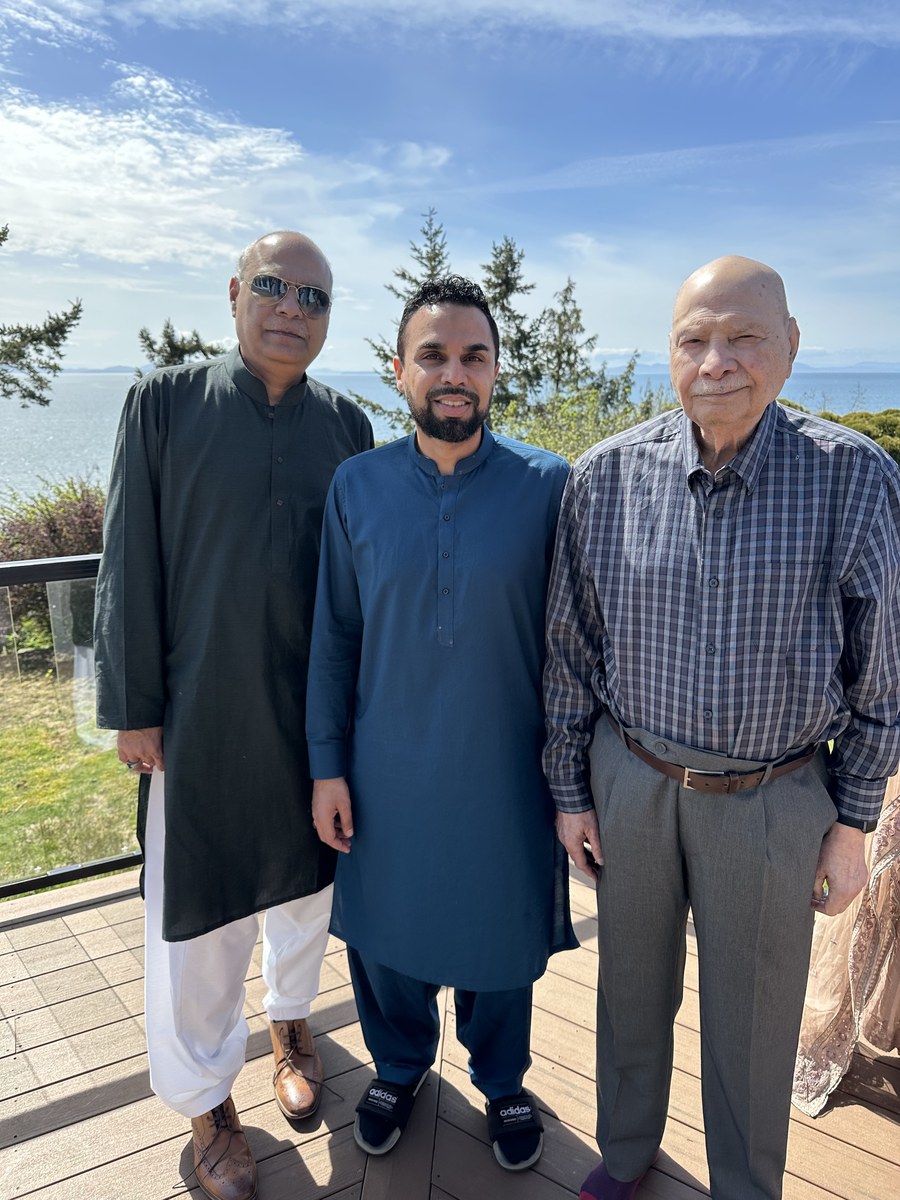 Aslam Hayat at a family celebration