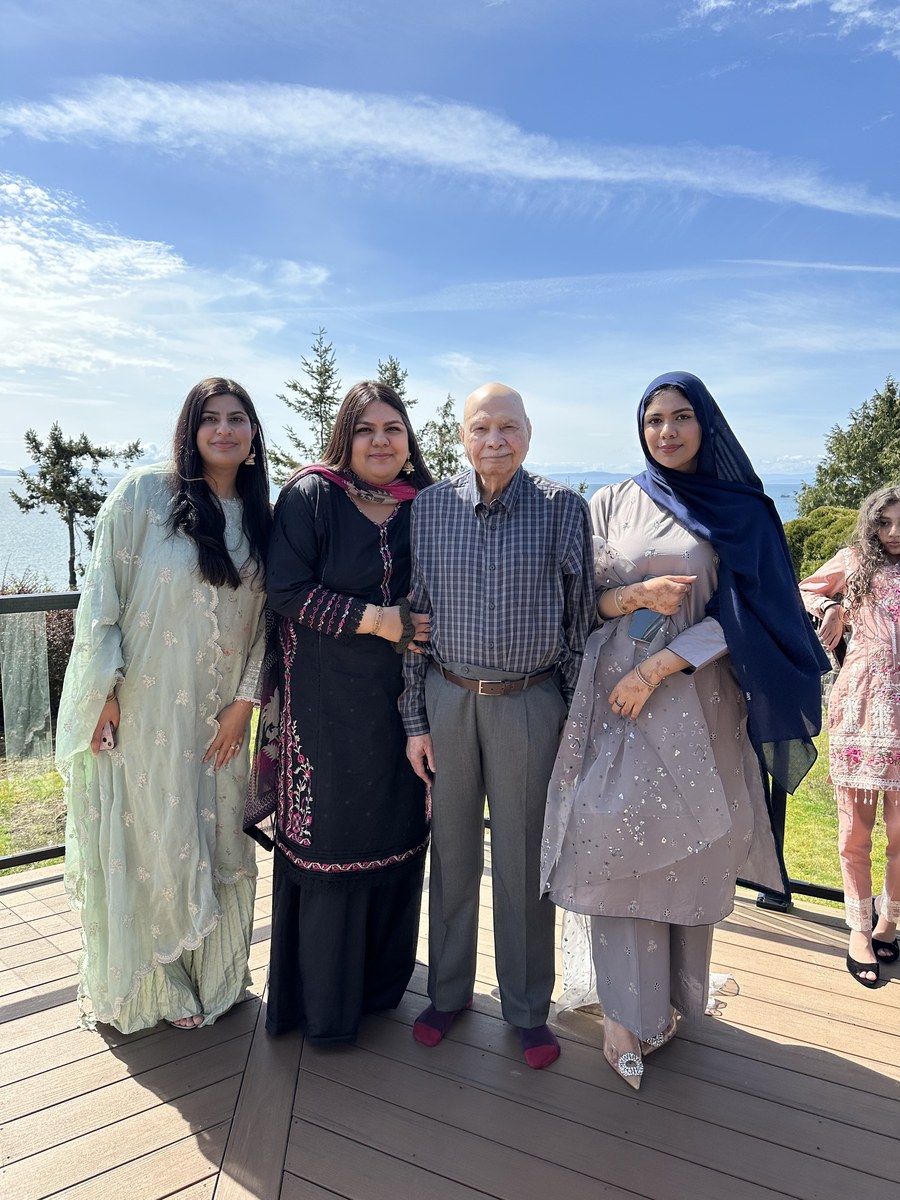 Aslam Hayat at a family celebration