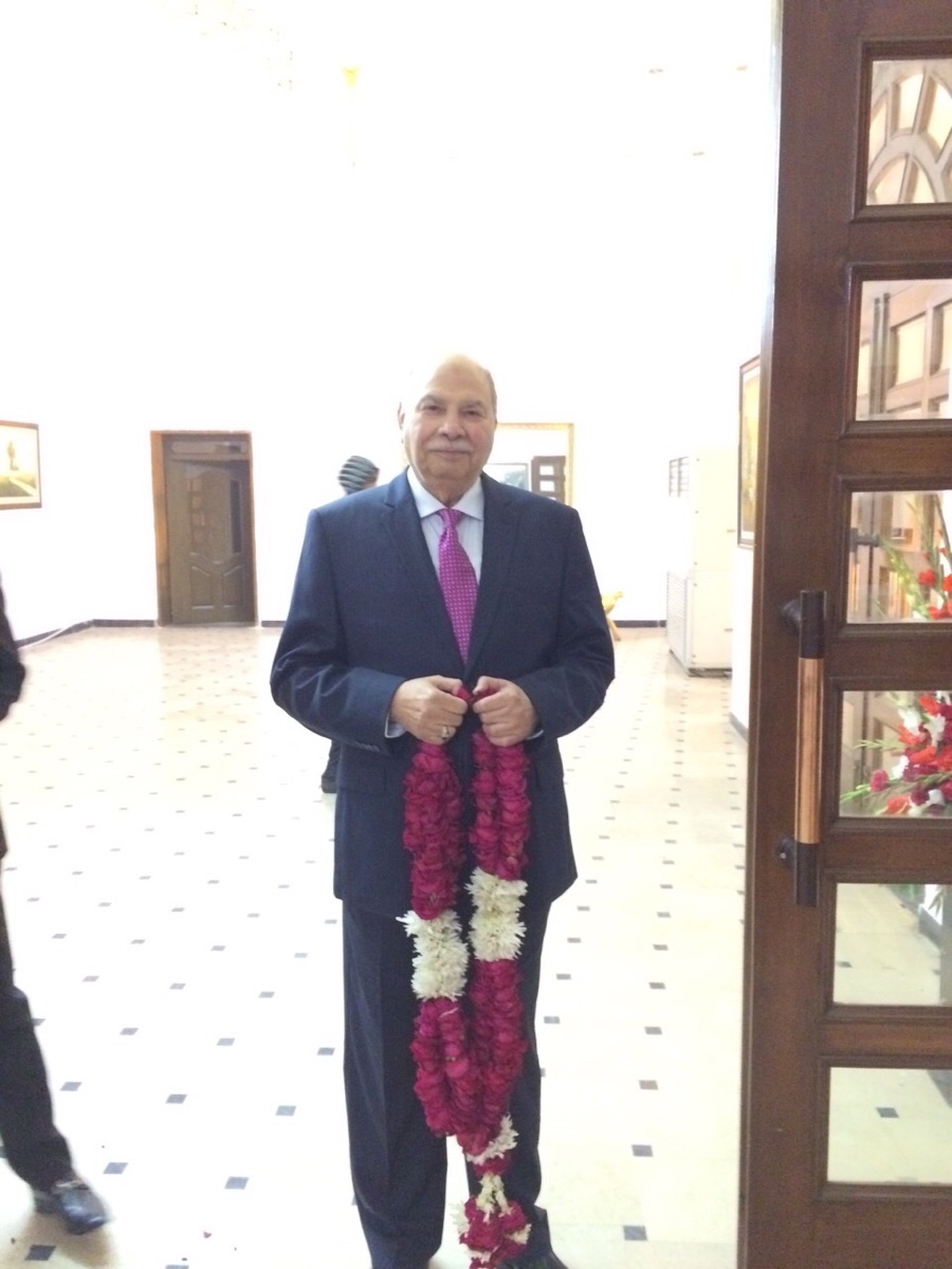 Aslam Hayat at a formal occasion, Lahore, January 2015