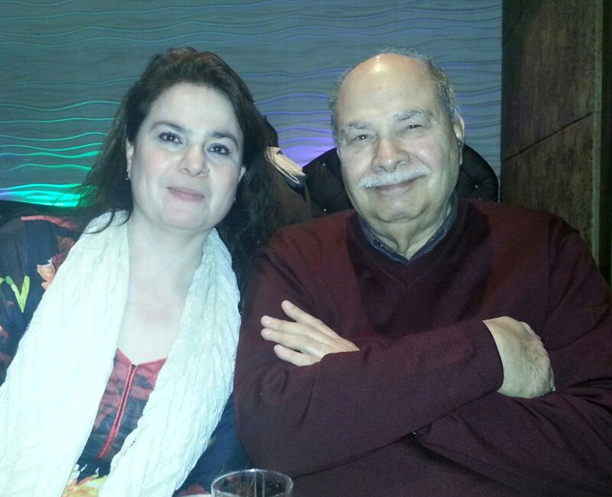 Aslam Hayat with his daughter Saira in London, 2017