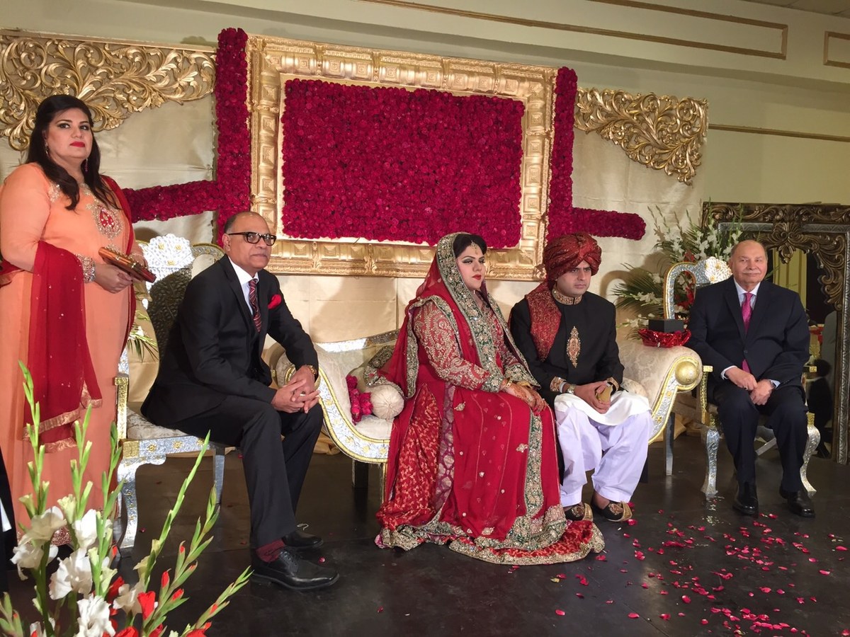 Aslam Hayat at the wedding of granddaughter Sania Hayat, Pakistan, 2015