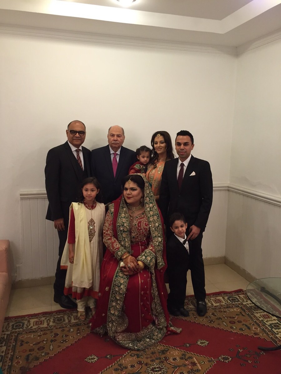 Aslam Hayat with great-granddaughter Amara Hayat at home