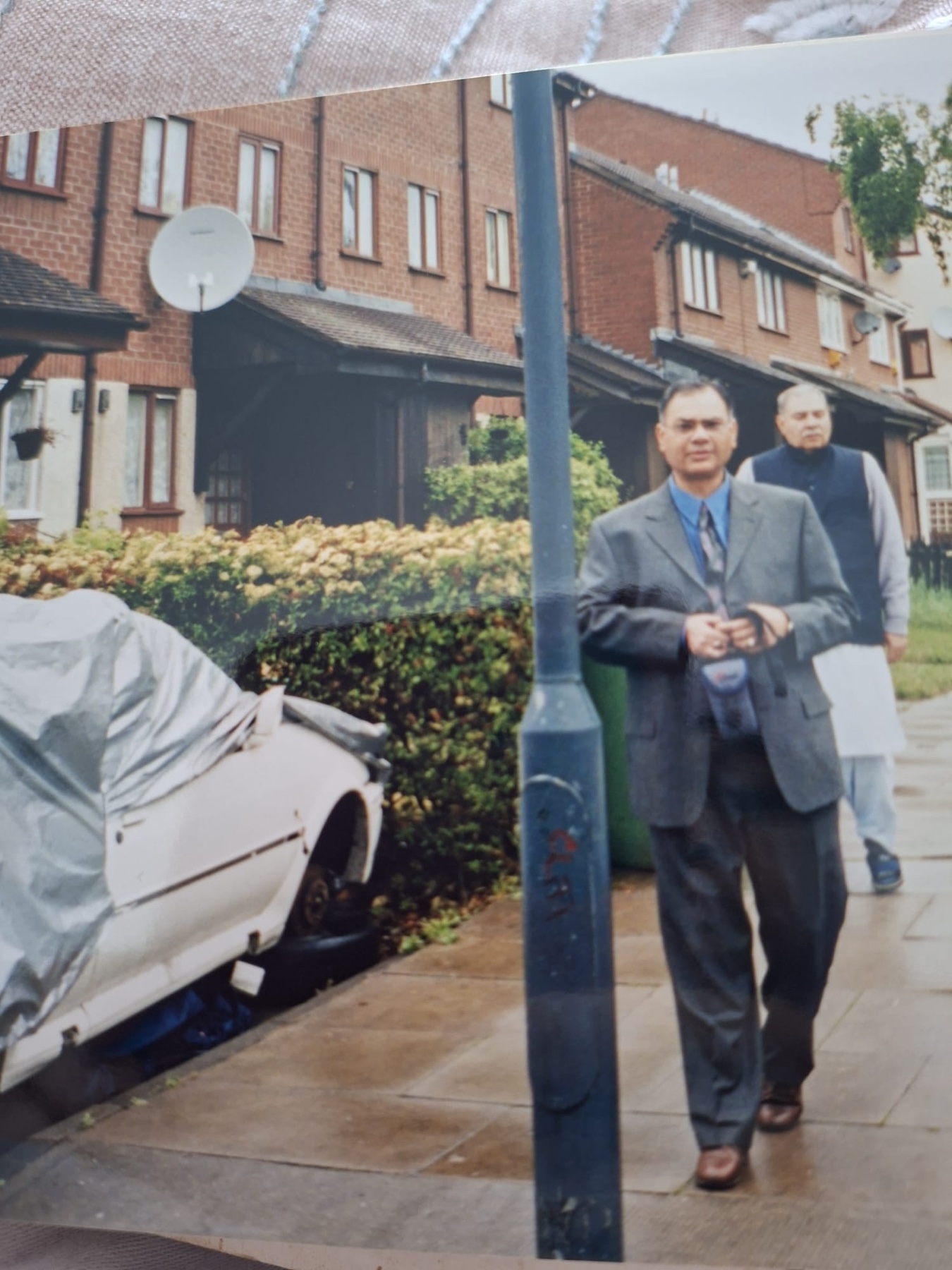 Aslam Hayat with his son Imran Hayat in England
