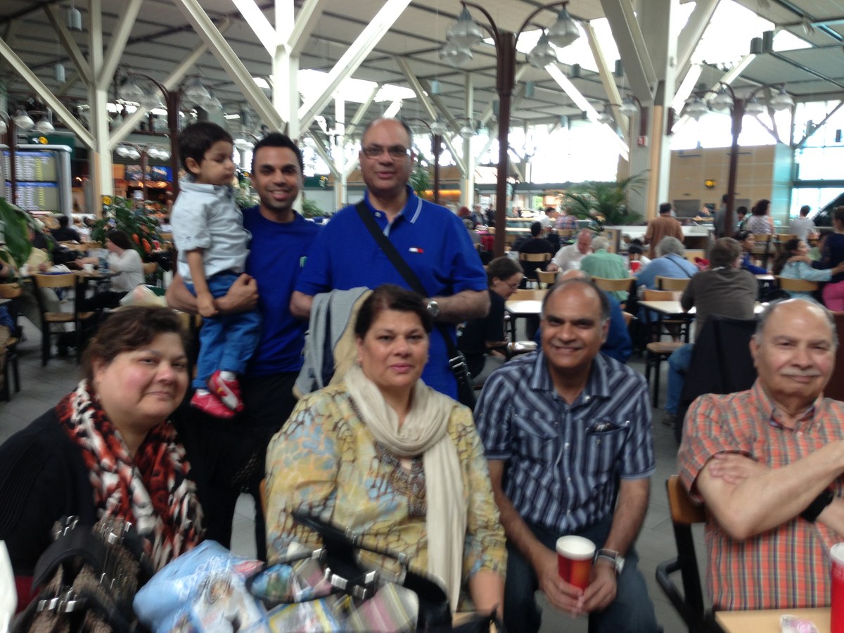 Aslam Hayat at Vancouver International Airport departing for London